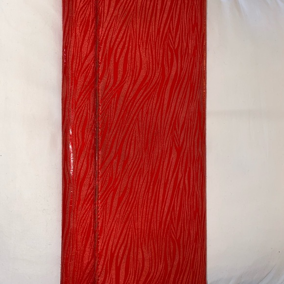 Carlos Falchi Zebra Print Clutch in Coral - Picture 5 of 12